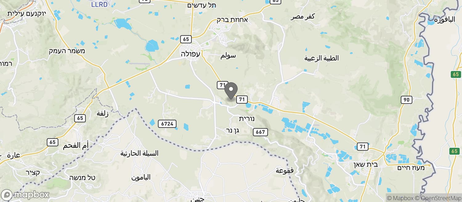 موقع عين الزرعين على الخريطة